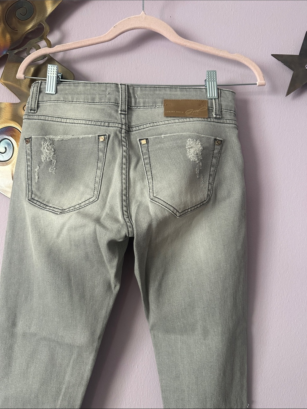 Milano Light Grey High-Rise Women's Jeans - Picture 4 of 5